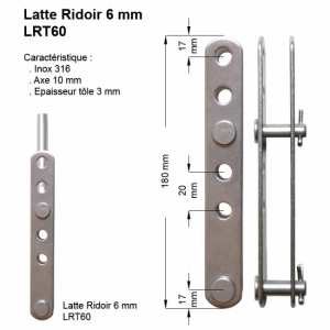 6mm Latte  Trous - Axe 10mm