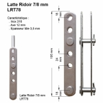 7/8mm Latte  Trous - Axe 12mm