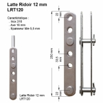 12mm Latte  Trous - Axe 16mm